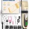Pawwy Dieren Tondeuse Set Draadloos Voor Honden En Katten – Voor Dikke Vacht - Hondentondeuse – Hondentrimmer - Scheerapparaat - Goud -Huisdier Benodigdheden 1000x1200