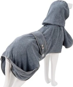 Super Absorberende Honden Badjas Grijs Maat L -Huisdier Benodigdheden 1012x1200