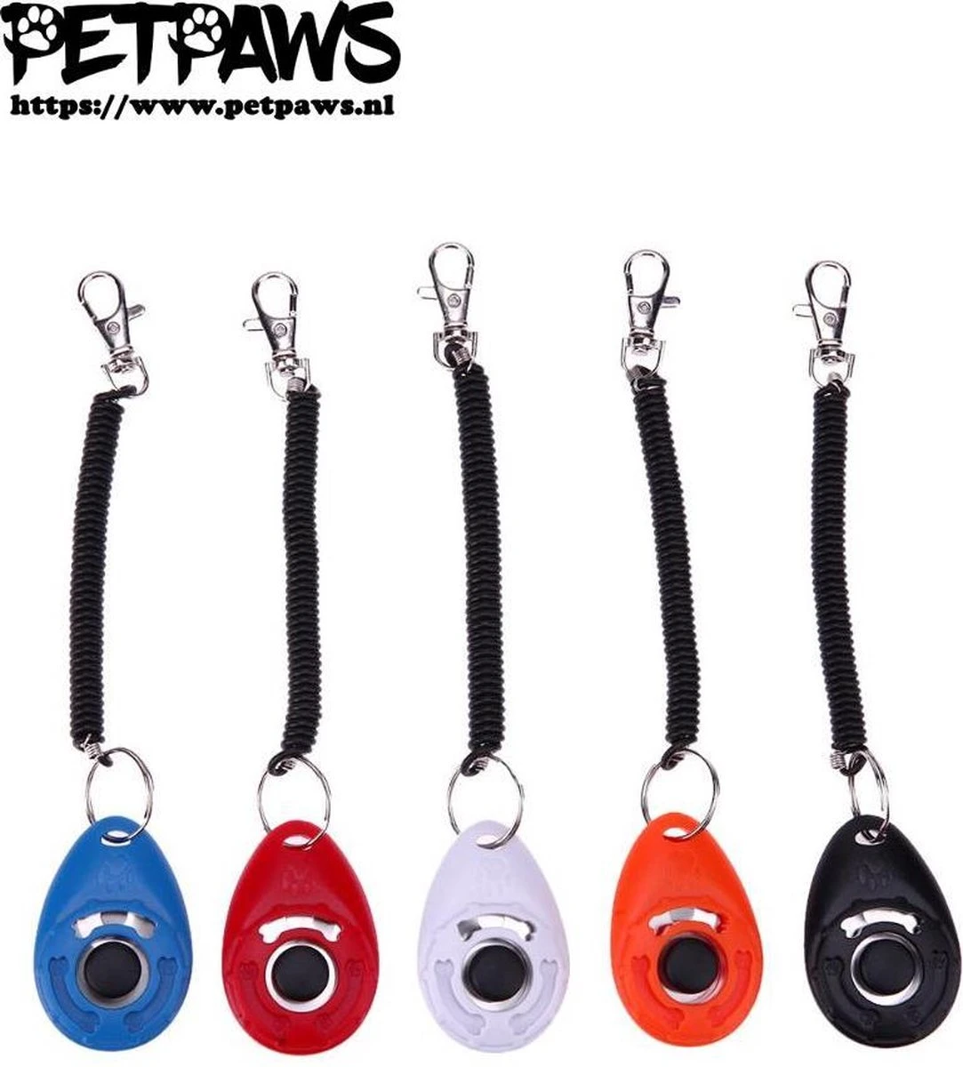 Merkloos PetPaws - Training Clicker Voor De Hond - Rood 3 Merkloos PetPaws - Training Clicker Voor De Hond - Rood