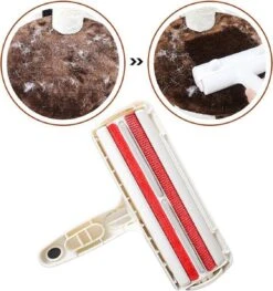 Merkloos Hoogwaardige Huisdierhaar Verwijderaar - Beste Oplossing Tegen Huisdierharen - Hondenhaar Verwijderaar - Kattenhaar Verwijderaar - Pluizenborstel - Haren Verwijderen - Ontharingsborstel - Haarvanger - Wit -Huisdier Benodigdheden 1127x1200