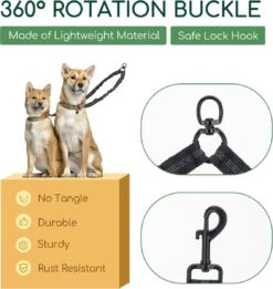 Nobleza Splitter Hondenriem - Dubbel Aanlijnriem Voor Honden - Splitter Verstelbaar - Zwart -Huisdier Benodigdheden 1134x1200 2