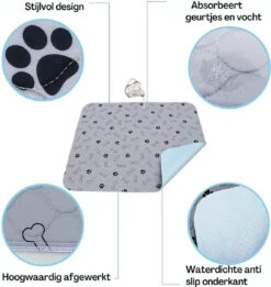 XXL Puppy Training Pad - Plasmat - Zwart - 104 X 104 Cm - Hondentoilet - Herbruikbaar - Wasbaar -Huisdier Benodigdheden 1137x1200 2