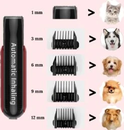 Pet Lovers - Hondentondeuse - Hondentondeuse - Automatische Inhalerende Haren - Dierentondeuse - Hondentrimmer - Hondentondeuse Dikke Vacht - Tondeuse Voor Honden - Hondentondeuse - Draadloos - 2 Opzetkammen - Honden En Katten Tondeuse -Huisdier Benodigdheden 1151x1200