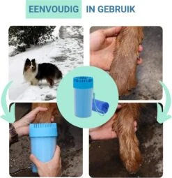 TIKKENS Hondenpoten Reiniger 2-in-1 - Hondenborstel - Hondenpoot Reiniger - Huisdier Poot Wassen - Hondenverzorging - Honden Wassen - Inclusief Microvezeldoek - XL -Huisdier Benodigdheden 1163x1200