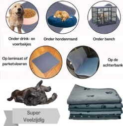 Sharon B - Puppy Training Pad - Plasmat - Beige Met Botjesprint - 80x90 Cm - Hondentoilet - Herbruikbaar - Wasbaar -Huisdier Benodigdheden 1167x1200 1
