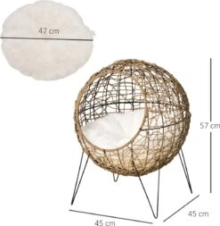 PawHut Kattenhuis Met Metalen Frame D30-442 15 PawHut Kattenhuis Met Metalen Frame D30-442 -Huisdier Benodigdheden 1173x1200 12