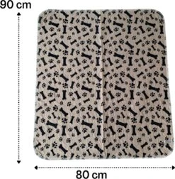 Sharon B - Puppy Training Pad - Plasmat - Beige Met Botjesprint - 80x90 Cm - Hondentoilet - Herbruikbaar - Wasbaar -Huisdier Benodigdheden 1176x1200 5