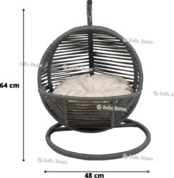 Merkloos Mini Hangstoel Swing Simba Kat / Hond Grijs | Creme Kussen -Huisdier Benodigdheden 1176x1200 8