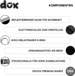 DDOXX Borstharnas Air Mesh, Step-In, Reflecterend | Vele Kleuren | Voor Kleine, Middelgrote En Middelgrote Honden | Hondenharnas Hond Kat Puppy | Kattenharnas Puppy Harnas | Zwart, M -Huisdier Benodigdheden 1184x1200 1