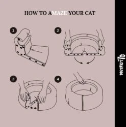 District 70 MAZE 3-in-1 Opvouwbare Kartonnen Kattenmand - Inclusief Catnip Balletje - Voor Slapen, Spelen En Krabben! -Huisdier Benodigdheden 1184x1200 9