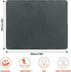 Hondendeken, Fleece, Waterdicht, Wasbaar, Hondenmat, Huisdier, Warme Zachte Deken Voor Hondendeken, Kattendeken, Deken Voor Katten En Honden, Waterdichte Deken Voor Bank, Bed, 150 X 127 Cm -Huisdier Benodigdheden 1185x1200 5