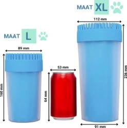 TIKKENS Hondenpoten Reiniger 2-in-1 - Hondenborstel - Hondenpoot Reiniger - Huisdier Poot Wassen - Hondenverzorging - Honden Wassen - Inclusief Microvezeldoek - XL -Huisdier Benodigdheden 1192x1200 1