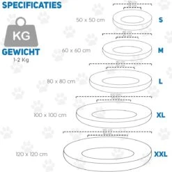 Pawzle Hondenmand - Donut Hondenkussen - Kattenmand - Bed Voor Honden & Katten - Wasbaar - 50cm - Zwart -Huisdier Benodigdheden 1199x1200 14