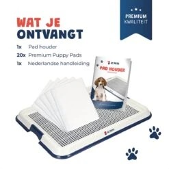 JC Pets Premium Pad Houder Met Rooster - Inclusief 20 Puppy Training Pads - Hondentoilet - Zindelijkheidstraining Hond -Huisdier Benodigdheden 1199x1200 2