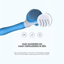 Lorell Pet Company Kattenborstel/Hondenborstel - Borstel Voor Langharig/kortharig -Hondenhaar En Kattenhaar Verwijderaar - Blauw -Huisdier Benodigdheden 1199x1200