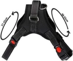 Merkloos Hondentuigje - Anti-Trek Tuig - Hondenharnas - Reflecterend - Zwart - Maat S -Huisdier Benodigdheden 1200x1012 1