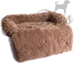 Dogs&Co Zachte Fluffy Hondenmat Voor Bank Maat L Khaki 120x90cm - Hondenmand