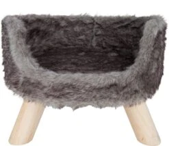 District 70 NORDIC - Luxe Kattenmand Op Pootjes - 40x30x25cm In Silver - Silver