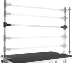 Tectake - Honden Trimtafel Met Twee Lussen - Zwart/zilver- 402893 -Huisdier Benodigdheden 1200x1051