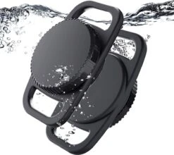 Merkloos Waterdichte Airtag Halsbandhouder (2-pack) Voor Apple AirTag, Plastic En Siliconen Halsbandhoes Anti-verloren Luchttag-hoeshouder Voor Kat Hond GPS-tracker (zwart) -Huisdier Benodigdheden 1200x1070 1