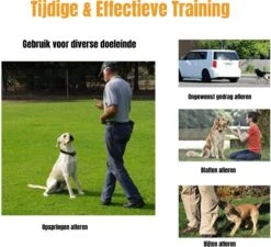 W&Z® Anti Blafband Inclusief Afstandsbediening- 3-60KG - Diervriendelijk - Zonder Schok - Vibratie/Audio/Licht - Anti Blaf Band - Water Bestendig -Huisdier Benodigdheden 1200x1092 1