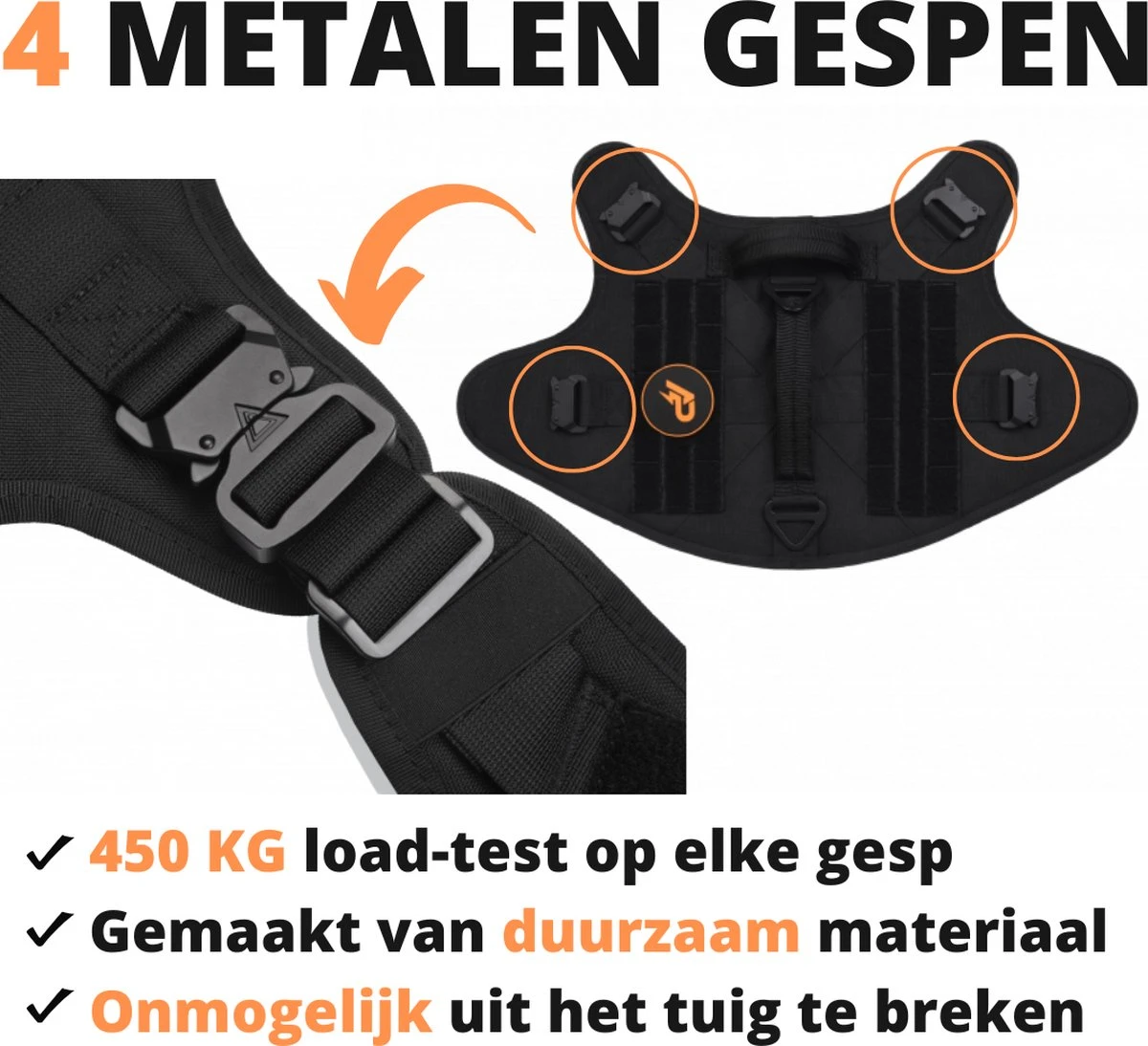 Always Prepared © Pro K9 Tuig + Riem – Anti Trek Tuig – Honden Harnas – Y Tuig Hond – Tactical Hondenvest – Best Getest 2022 – Tuigje Hond – Middel En Grote Hond – Honden Tuigje – Harnas Hond – Veiligheidstuig – 450KG Anti Trek Test – Zwart Maat S 8 Always Prepared © Pro K9 Tuig + Riem – Anti Trek Tuig – Honden Harnas – Y Tuig Hond – Tactical Hondenvest – Best Getest 2022 – Tuigje Hond – Middel En Grote Hond – Honden Tuigje – Harnas Hond – Veiligheidstuig – 450KG Anti Trek Test – Zwart Maat S - Afbeelding 6