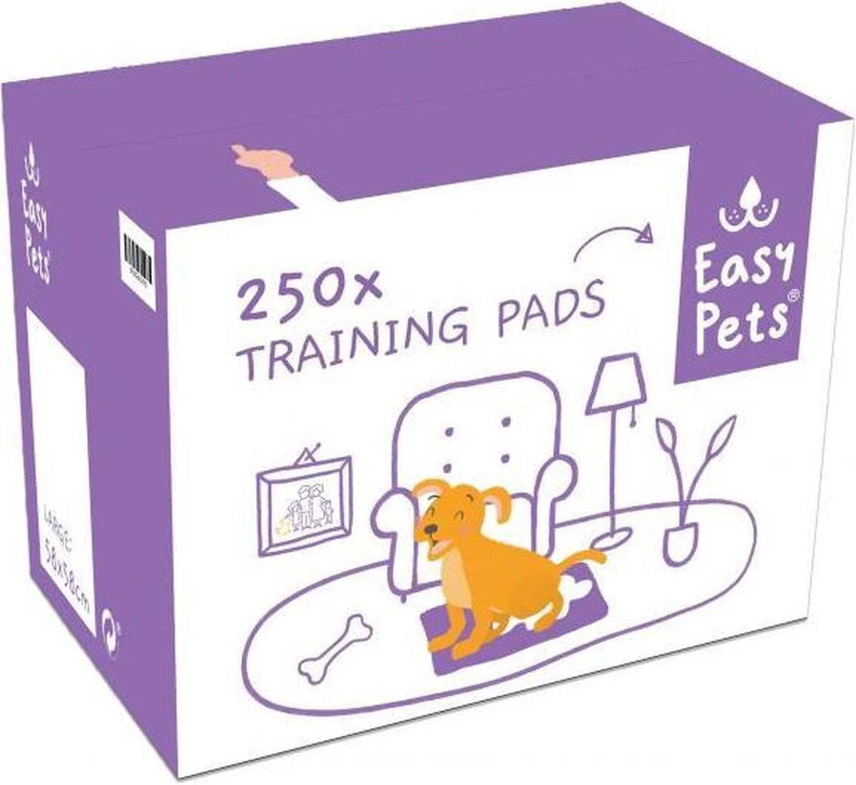 Easypets Puppy Training Pads - Zindelijkheidstraining - Hondentoilet - 58 X 58 Cm - 250 Stuks 8 Easypets Puppy Training Pads - Zindelijkheidstraining - Hondentoilet - 58 X 58 Cm - 250 Stuks - Afbeelding 6