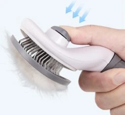 Kattenborstel - Hondenborstel - Pluizenverwijderaar - Haarverwijderaar Voor Huisdieren - Hondenkam - Kattenkam - Huisdierhaar Verwijderaar - Ontpluizer - Kattenhaar & Hondenhaar Verwijderaar - Voor Langharig & Kortharig - Grijs -Huisdier Benodigdheden 1200x1109