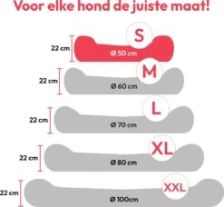 Snoozle Donut Hondenmand - Zacht En Luxe Hondenkussen - Wasbaar - Fluffy - Hondenmanden - 50cm - Grijs -Huisdier Benodigdheden 1200x1110 3