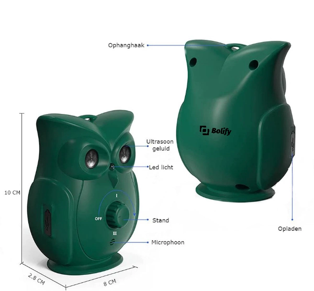 Bolify - Anti Blaf Apparaat - Anti Blafband - Anti Blaf - Zonder Schok - Diervriendelijk - Ultrasoon - Uil Model 4 Bolify - Anti Blaf Apparaat - Anti Blafband - Anti Blaf - Zonder Schok - Diervriendelijk - Ultrasoon - Uil Model - Afbeelding 2