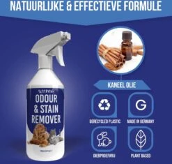 Petsly Odour & Stain Remover - Geurverwijderaars - Urine Vlekken Verwijderen Urinegeur Verwijderen Met Plantaardige Enzymen - 1L -Huisdier Benodigdheden 1200x1142 2
