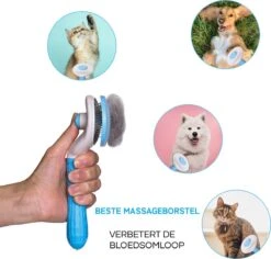Lorell Pet Company Kattenborstel/Hondenborstel - Borstel Voor Langharig/kortharig -Hondenhaar En Kattenhaar Verwijderaar - Blauw -Huisdier Benodigdheden 1200x1145 1