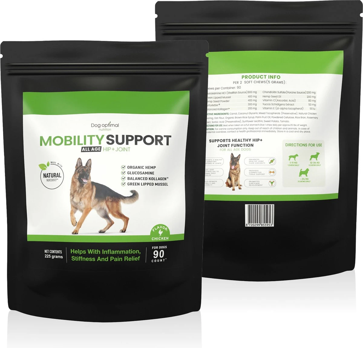 Dog Optimal Gewricht Supplement 90 Stuks - Mobility - Glucosamine Hond - Artrose - Heupdysplasie - Gewrichten - Hondensnacks - Hondenkoekjes - Hondensupplementen - Honden - Puppy - Hondenvoeding - Mankheid - HD - ED 8 Dog Optimal Gewricht Supplement 90 Stuks - Mobility - Glucosamine Hond - Artrose - Heupdysplasie - Gewrichten - Hondensnacks - Hondenkoekjes - Hondensupplementen - Honden - Puppy - Hondenvoeding - Mankheid - HD - ED - Afbeelding 6