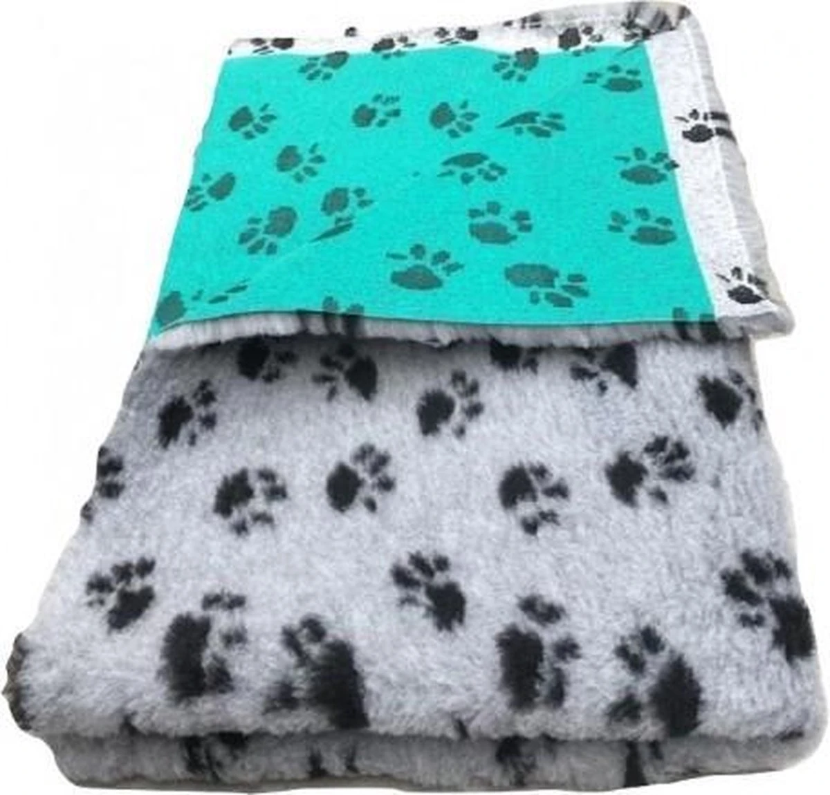 Vet Bed Grijs Met Voetprint Groene Rug 22mm 150x100 Cm 5 Vet Bed Grijs Met Voetprint Groene Rug 22mm 150x100 Cm - Afbeelding 3