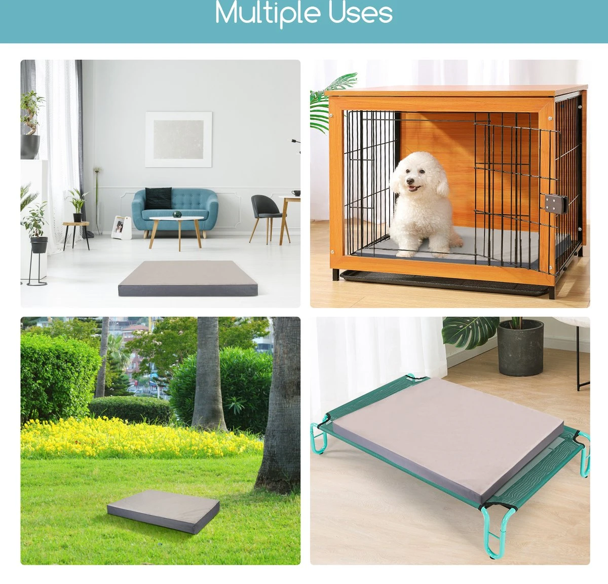 Nobleza Orthopedische Hondenkussen Wasbaar - Hondenbed - Maat XL: 110 X 80 X 8 Cm - Grijs 9 Nobleza Orthopedische Hondenkussen Wasbaar - Hondenbed - Maat XL: 110 X 80 X 8 Cm - Grijs - Afbeelding 7