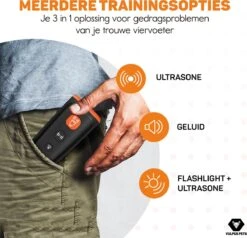 Vulpes Pets® Ultrasone Anti Blaf Apparaat – 3-in-1 Anti Blaf Apparaat Pro - Diervriendelijk & Zonder Schok - Alternatief Anti Blafband - Voor Kleine & Grote Honden - Audio - Flashlight - USB-Oplaadbaar -Huisdier Benodigdheden 1200x1157 2