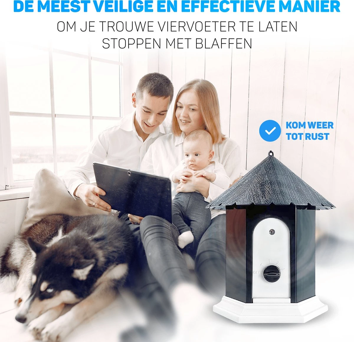 Vulpes Pets® Anti Blaf Apparaat Pro - Anti Blafband Voor Alle Honden - Luxe Hondentrainer - Diervriendelijk & Zonder Schok - Inclusief 9V Batterij - Waterbestendig - Ophangbaar - Instelbare Ultrasone Niveauregeling - 4 Standen 9 Vulpes Pets® Anti Blaf Apparaat Pro - Anti Blafband Voor Alle Honden - Luxe Hondentrainer - Diervriendelijk & Zonder Schok - Inclusief 9V Batterij - Waterbestendig - Ophangbaar - Instelbare Ultrasone Niveauregeling - 4 Standen - Afbeelding 7