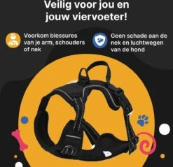 Hondentuig - Hondenharnas - Hondenriem - Anti Trek - Autogordel Hond - Zwart - Maat S -Huisdier Benodigdheden 1200x1161 6