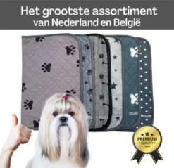 Sharon B - Puppy Training Pad - Plasmat - Beige Met Botjesprint - 80x90 Cm - Hondentoilet - Herbruikbaar - Wasbaar -Huisdier Benodigdheden 1200x1163 6
