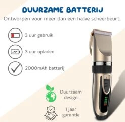 Pawwy Dieren Tondeuse Set Draadloos Voor Honden En Katten – Voor Dikke Vacht - Hondentondeuse – Hondentrimmer - Scheerapparaat - Goud -Huisdier Benodigdheden 1200x1165 2