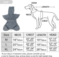 Super Absorberende Honden Badjas Grijs Maat L -Huisdier Benodigdheden 1200x1166