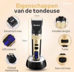 Woodoro Professionele 2-in-1 Hondentondeuse Voor Dikke Vacht – Draadloze Honden Tondeuse & Hondentrimmer – Stille Tondeuse Katten & Honden Trimset -Huisdier Benodigdheden 1200x1167