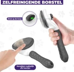 Kattenborstel - Hondenborstel - Pluizenverwijderaar - Haarverwijderaar Voor Huisdieren - Hondenkam - Kattenkam - Huisdierhaar Verwijderaar - Ontpluizer - Kattenhaar & Hondenhaar Verwijderaar - Voor Langharig & Kortharig - Grijs -Huisdier Benodigdheden 1200x1167 4