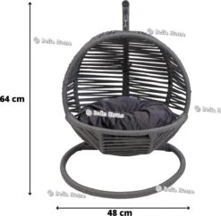 Merkloos Mini Hangstoel Swing Simba Kat / Hond Grijs -Huisdier Benodigdheden 1200x1174 13