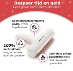 PluizenBOEF® Huisdierhaar Verwijderaar - Haarverwijderaar Voor Huisdieren - Hondenhaar - Kattenhaar - Pluizenborstel -Huisdier Benodigdheden 1200x1176
