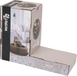 District 70 MAZE 3-in-1 Opvouwbare Kartonnen Kattenmand - Inclusief Catnip Balletje - Voor Slapen, Spelen En Krabben! -Huisdier Benodigdheden 1200x1180 7