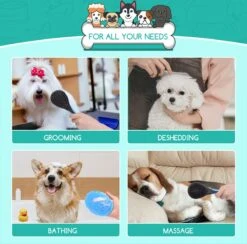 Nobleza 3 Delige Hondenborstel Set – Hondenkam - Kattenkam - Borstels – Dierverzorging - Dierenverzorging - Blauw -Huisdier Benodigdheden 1200x1186 2