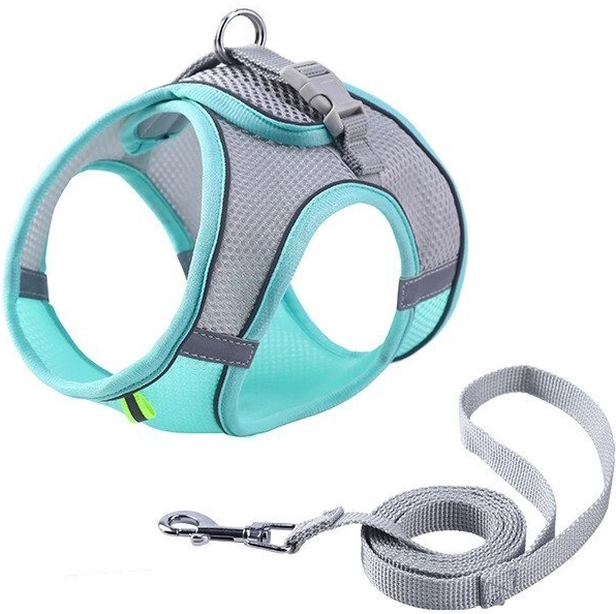 Hondentuigje Voor Kleine Puppy's & Kleine Honden - Blauw - Maat M 9 Hondentuigje Voor Kleine Puppy's & Kleine Honden - Blauw - Maat M - Afbeelding 7