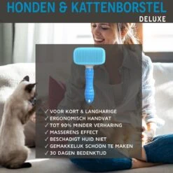 Professionele Kattenborstel/Hondenborstel + BONUS - Bovenvacht | Ondervacht - Langharige | Kortharige - Haarverwijderaar Voor Huisdieren - Kattenkam - Hondenkam -Huisdier Benodigdheden 1200x1198 4