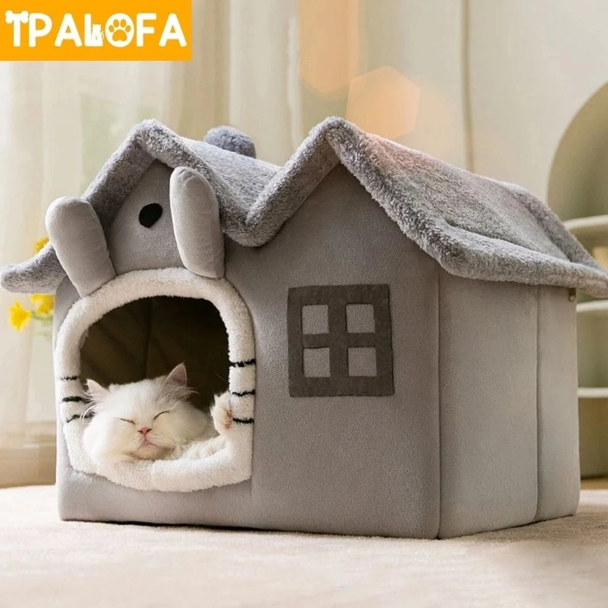 CAT Kattenmand Kattenhuis Maat M - Lekker Slapen Bed Hond Katten Huis Verwijderbare Kussen Ingesloten Pet Bed Voor Kat Kittens Puppy Pet Kat Accessoires 6 CAT Kattenmand Kattenhuis Maat M - Lekker Slapen Bed Hond Katten Huis Verwijderbare Kussen Ingesloten Pet Bed Voor Kat Kittens Puppy Pet Kat Accessoires - Afbeelding 4